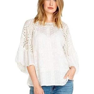 Johnny Was Plaid Ruffle Blouse Size L